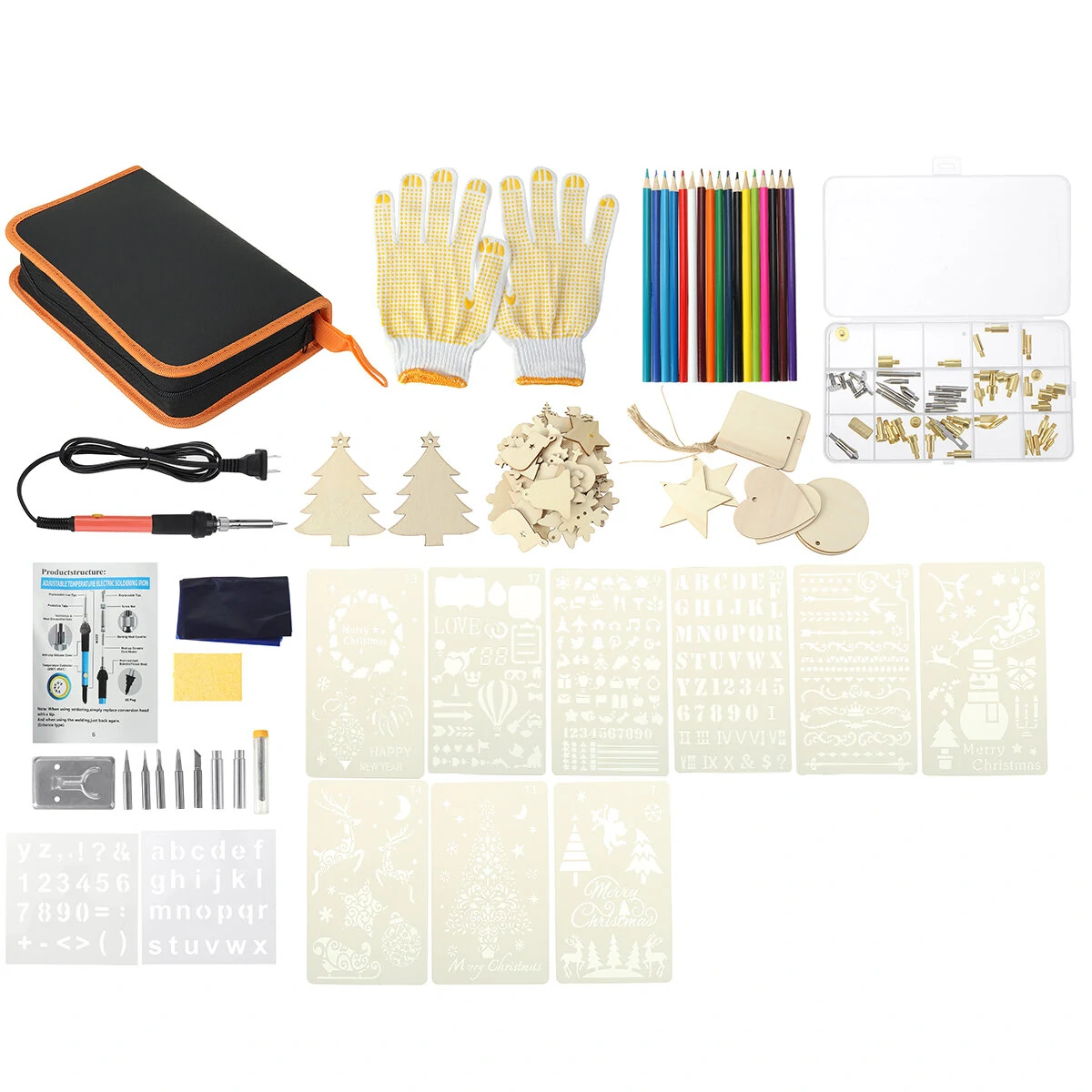 Internally Heated Electric Soldering Iron Kit | Adjustable Thermostat for Pyrography & Repair