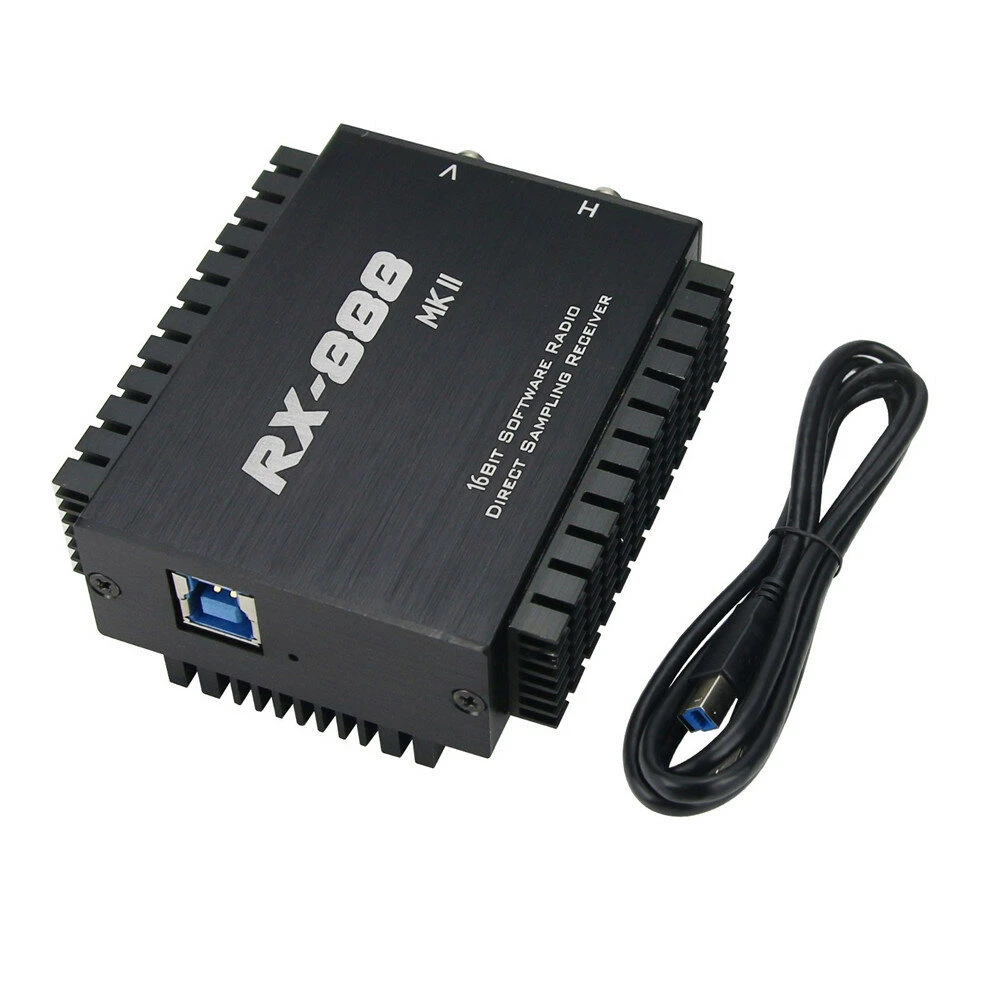 RX888 ADC SDR Receiver | 1KHz-1.8GHz 16Bit Direct Sampling | HF VHF UHF USB 3.0