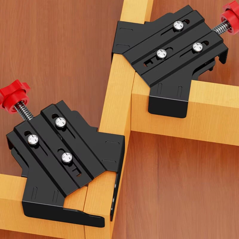 90° Corner Jig - Adjustable Right Angle Clamp | Carbon Steel Wear-Resistant Woodworking Fixture