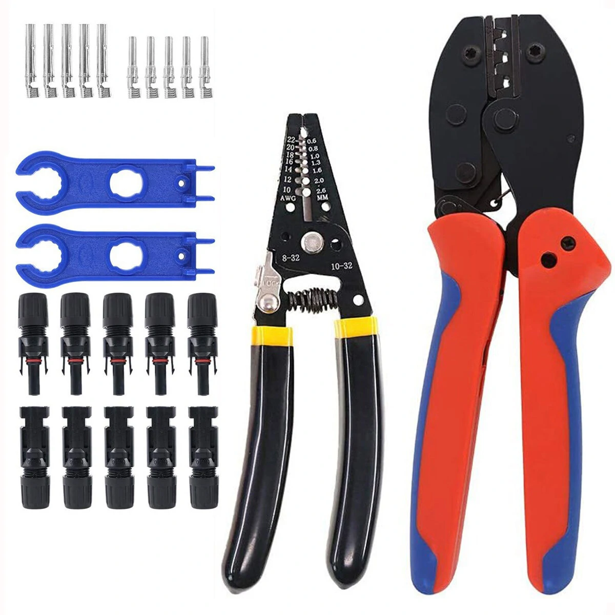 6 in 1 Wire Crimper Plier Tool Kit - 0.5-6mm² Compatible Crimping Terminal Tool