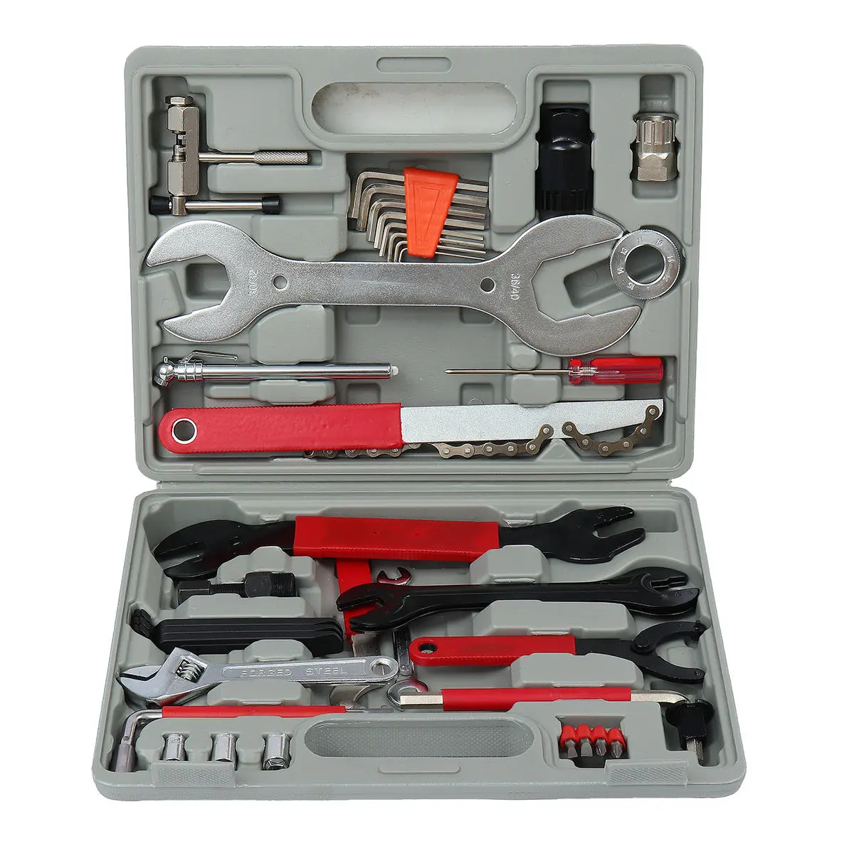 Bicycle Repair Tool Set - 46Pcs Mountain Bike Kit with Chain Remover