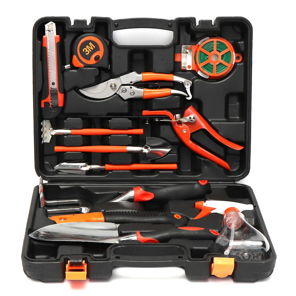 12Pcs Carbon Steel Garden Tools Set - Household Hardware Toolbox Kit