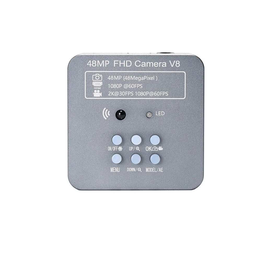 48MP 1080P 60FPS Digital Microscope Camera - 2K HD Magnifier for Phone PCB Repair