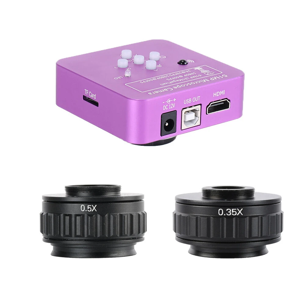 HAYEAR 2K 51MP Digital Microscope Camera | HDMI USB Industrial - 0.5X/0.35X Lens