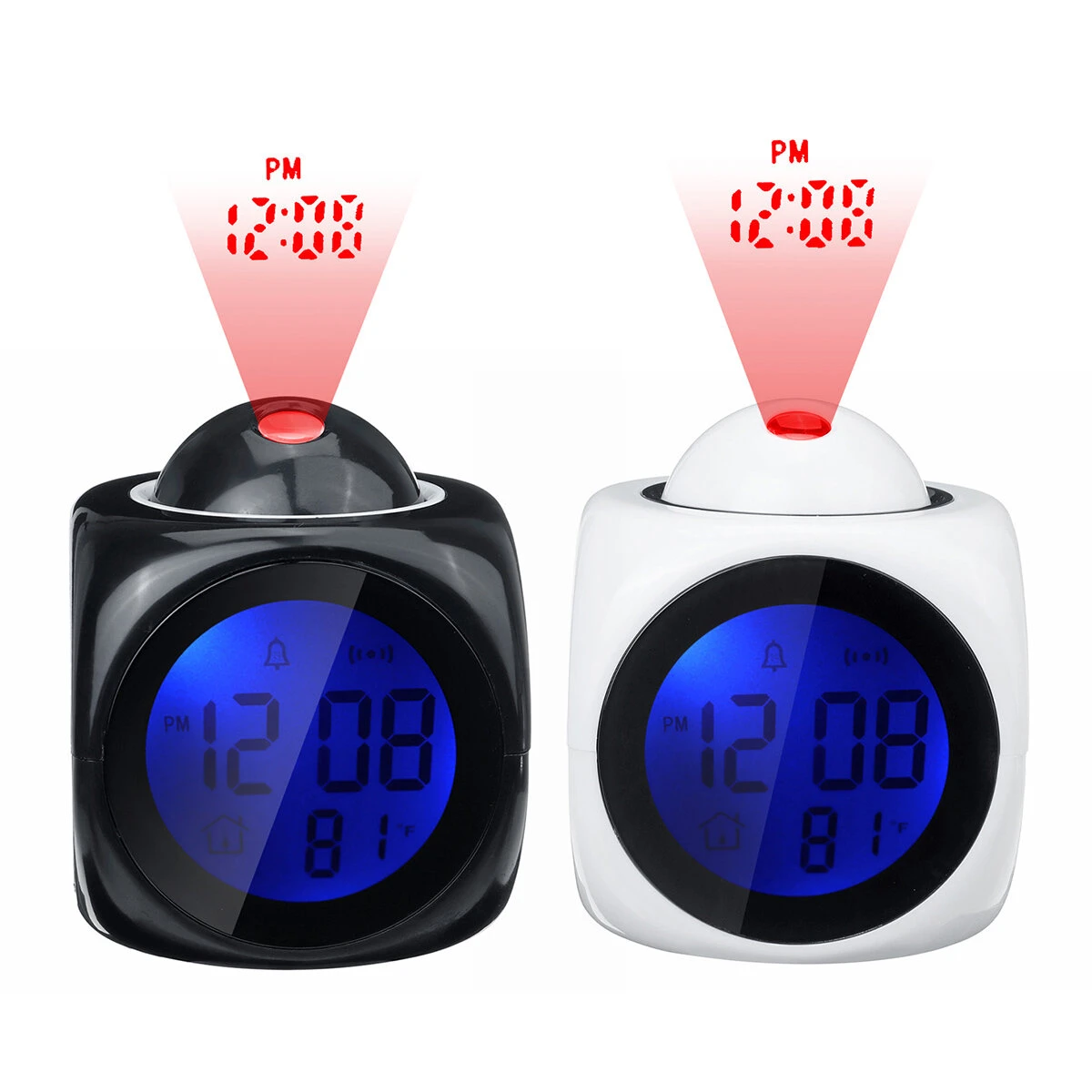 Digital Projection Alarm Clock with Voice Talking & LED LCD Display
