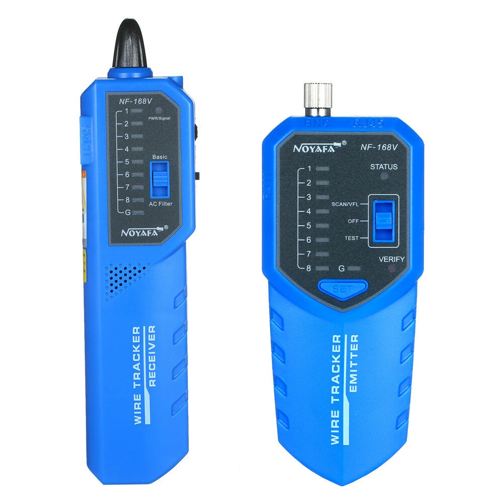 NOYAFA NF-168V Wire Tracer & Cable Tester for RJ11 RJ45 Cat 5 Cat 6 - PoE Switch Finder