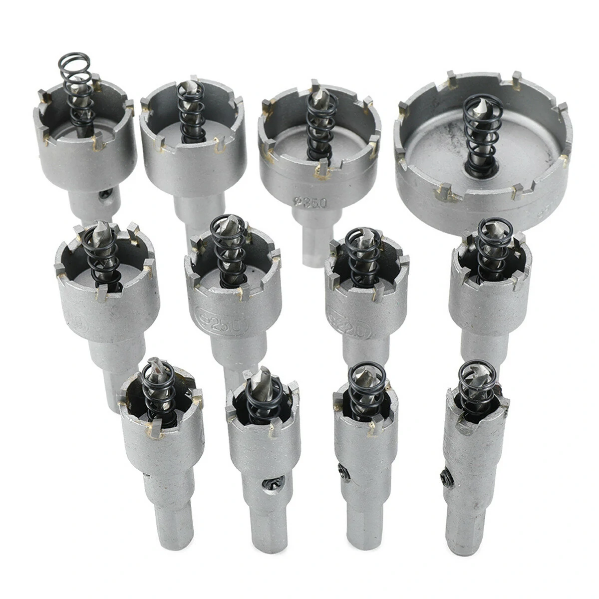 Drillpro 12pcs Hole Saw Set | 15-50mm Alloy Cutter for Wood & Metal