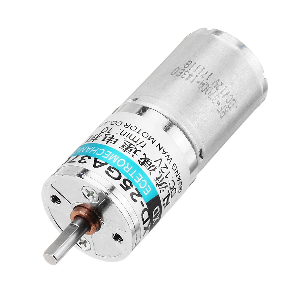 Machifit 12V 10RPM DC Gear Motor - 25GA370 Metal Gear Motor