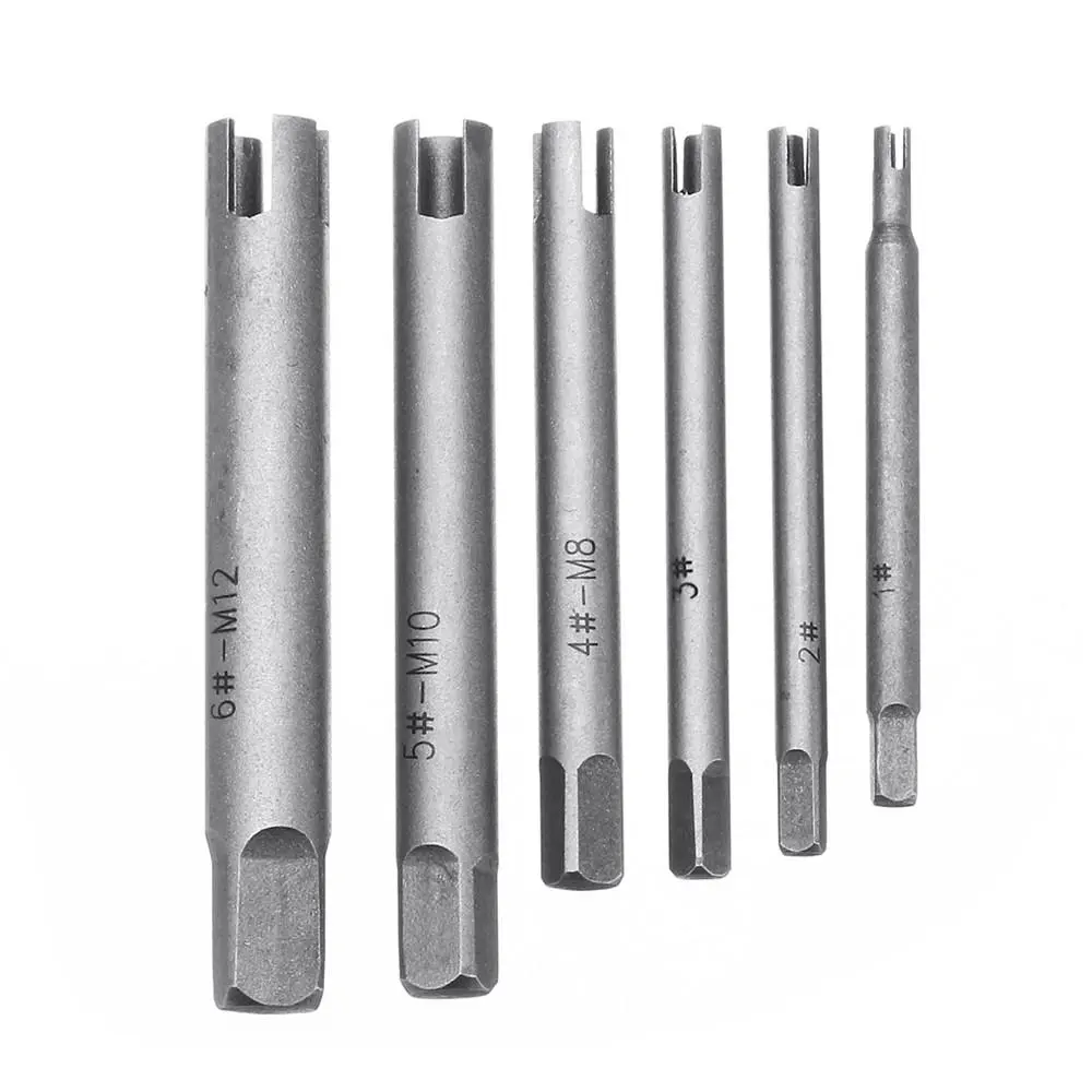 6pcs M4-M12 Damaged Screw Extractor | Alloy Bolt Remover Kit