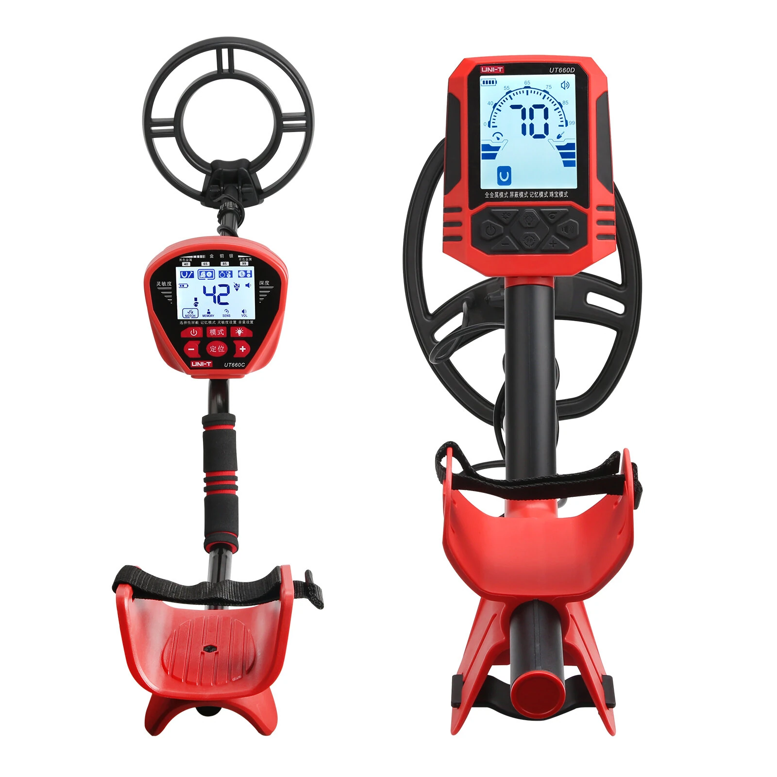 UNI-T UT660C Metal Detector - IP67 Waterproof, LCD Display, 4+1 Modes