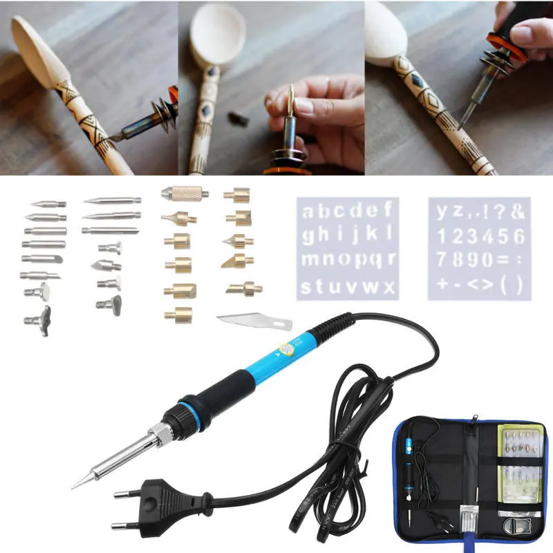 Wood Burning & Soldering Iron Kit - 37Pcs Pyrography Tool Set