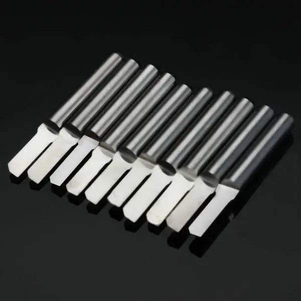 Tungsten Steel Parallel Milling Cutter Bits - 10pcs 3.175mm Shank 2.5x8mm | PCB Drill