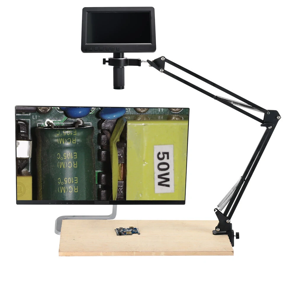 HY-2070 7 Inch LCD Digital Microscope - 150X Zoom | Portable Multi-Angle Camera