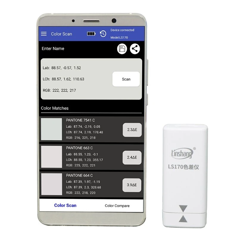 LS170 Portable Colorimeter - 8mm Color Analyzer with Mobile App | Precise LAB Tester