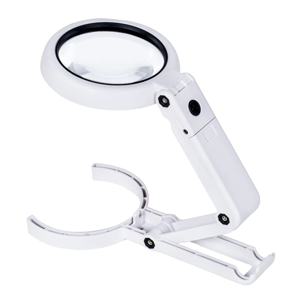 Foldable LED Magnifying Lamp - 5X & 11X Magnifier with 8 Lights for Reading