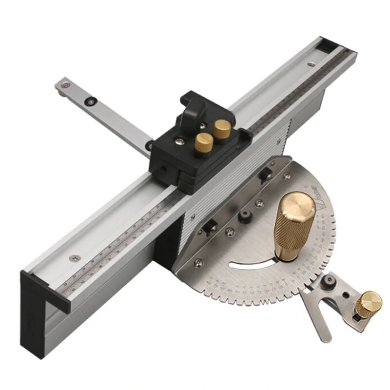 Wnew Upgraded Table Saw Miter Gauge | 27 Angle Stops & 450mm Fence for Repeatable Cuts