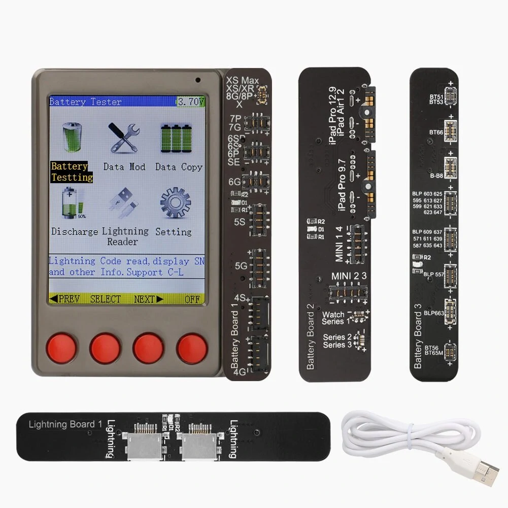 W28 Pro Battery Tester for iPhone iWatch Huawei - USB Data Cable Tester
