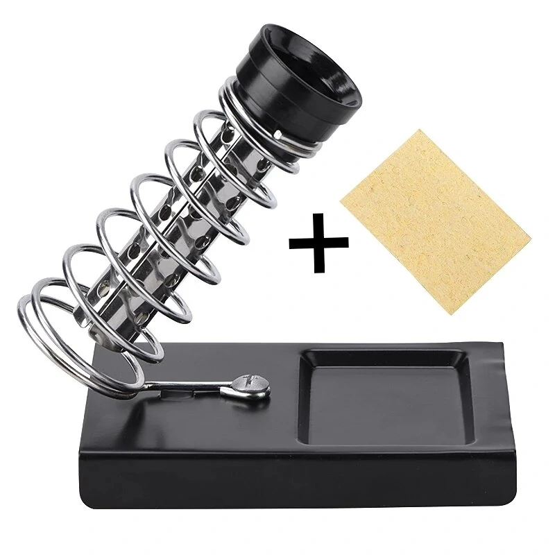JCD Electric Soldering Iron Stand with Holder, Metal Pads & Desoldering Pump