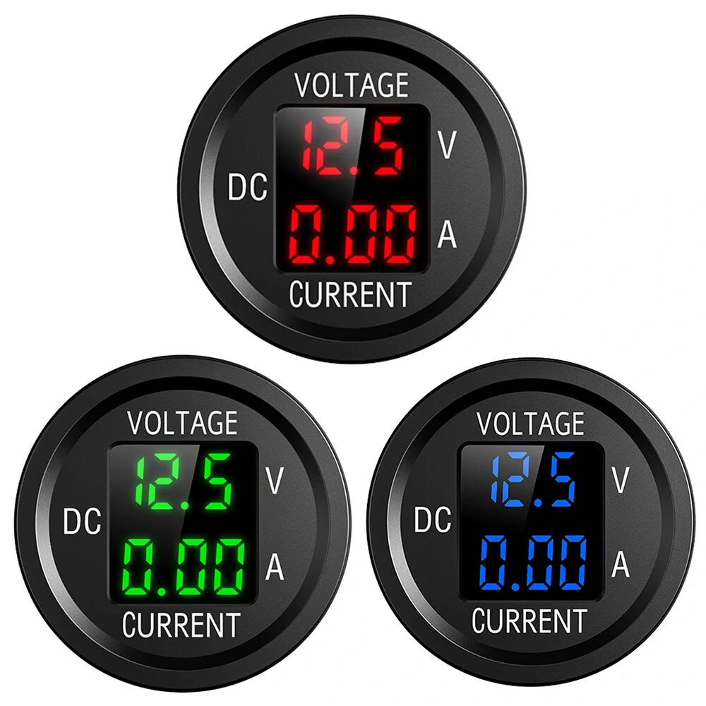 KWG-D6 Dual Display Voltmeter Ammeter | 5V-48V DC | LED Voltage Current Monitor for Car Motorcycle