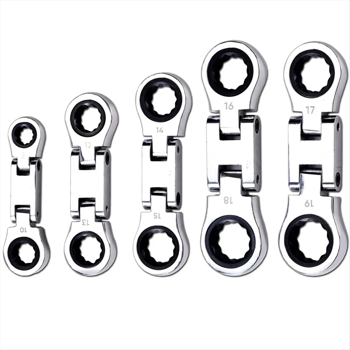 Craftsman 5-Piece Flex-Head Stubby Ratcheting Wrench Set | Double Box End