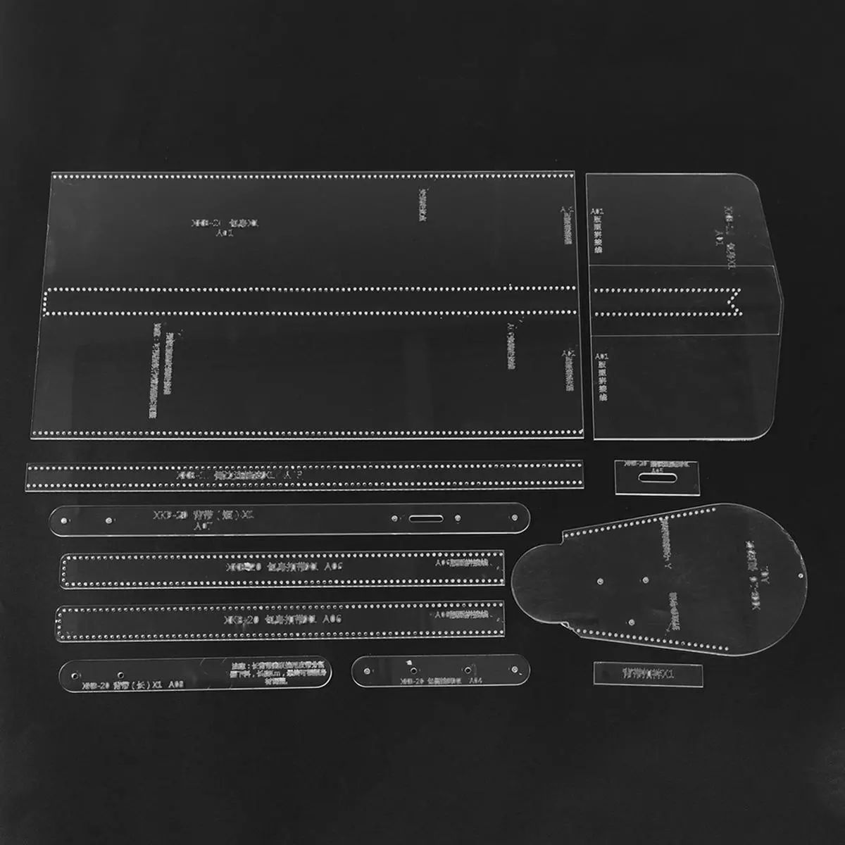 Acrylic Bag Pattern Stencil Template | DIY Leather Craft Tool Set for Shoulder Bags