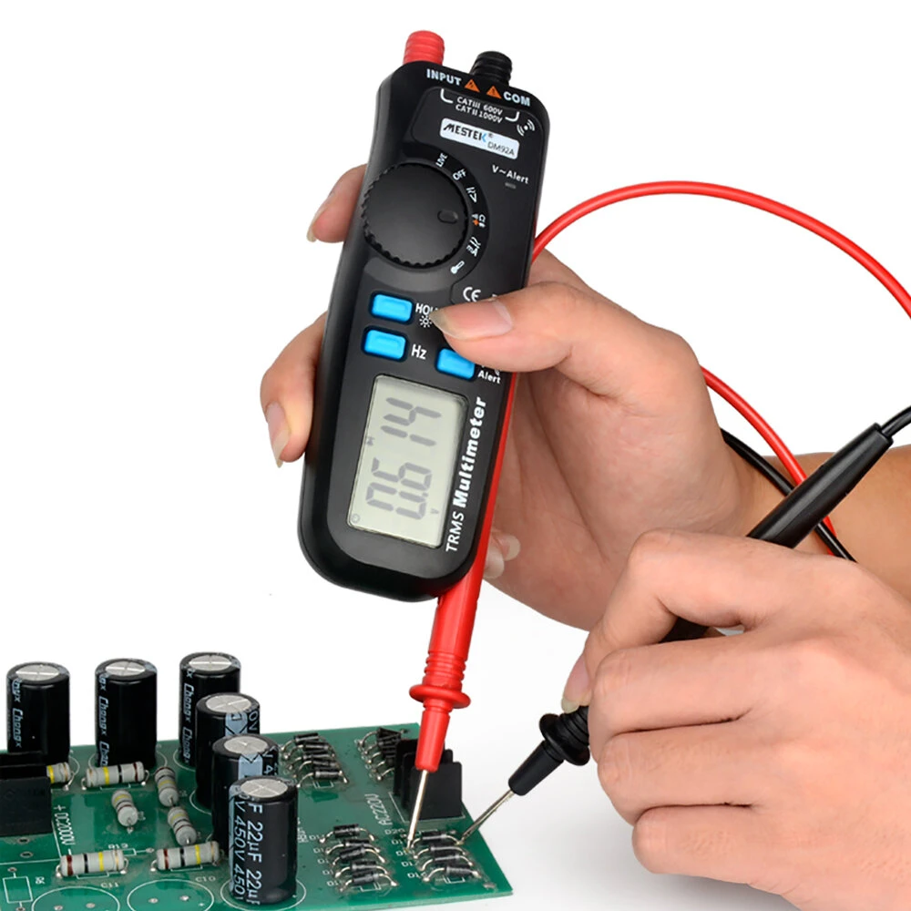 MESTEK DM92A Digital Multimeter | True RMS 6000 Counts | Auto Range & Temp