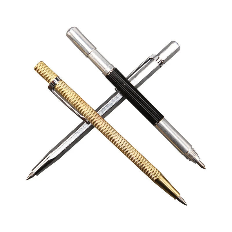 Tungsten Steel Tip Scriber Pen - Double End Sharp for Metal & Glass Marking Tools