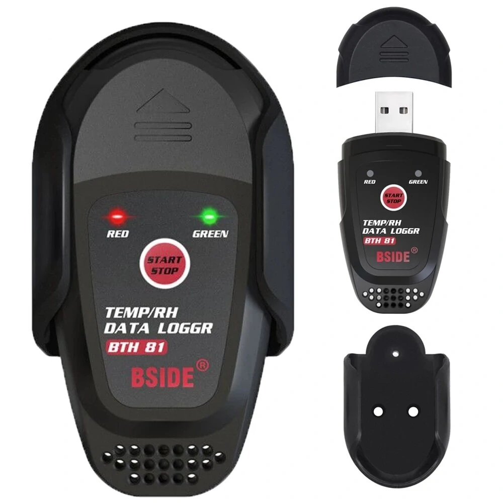 BSIDE BTH81 Smart Thermometer - Temperature Humidity Data Logger for Cold Chain Storage | USB Recorder