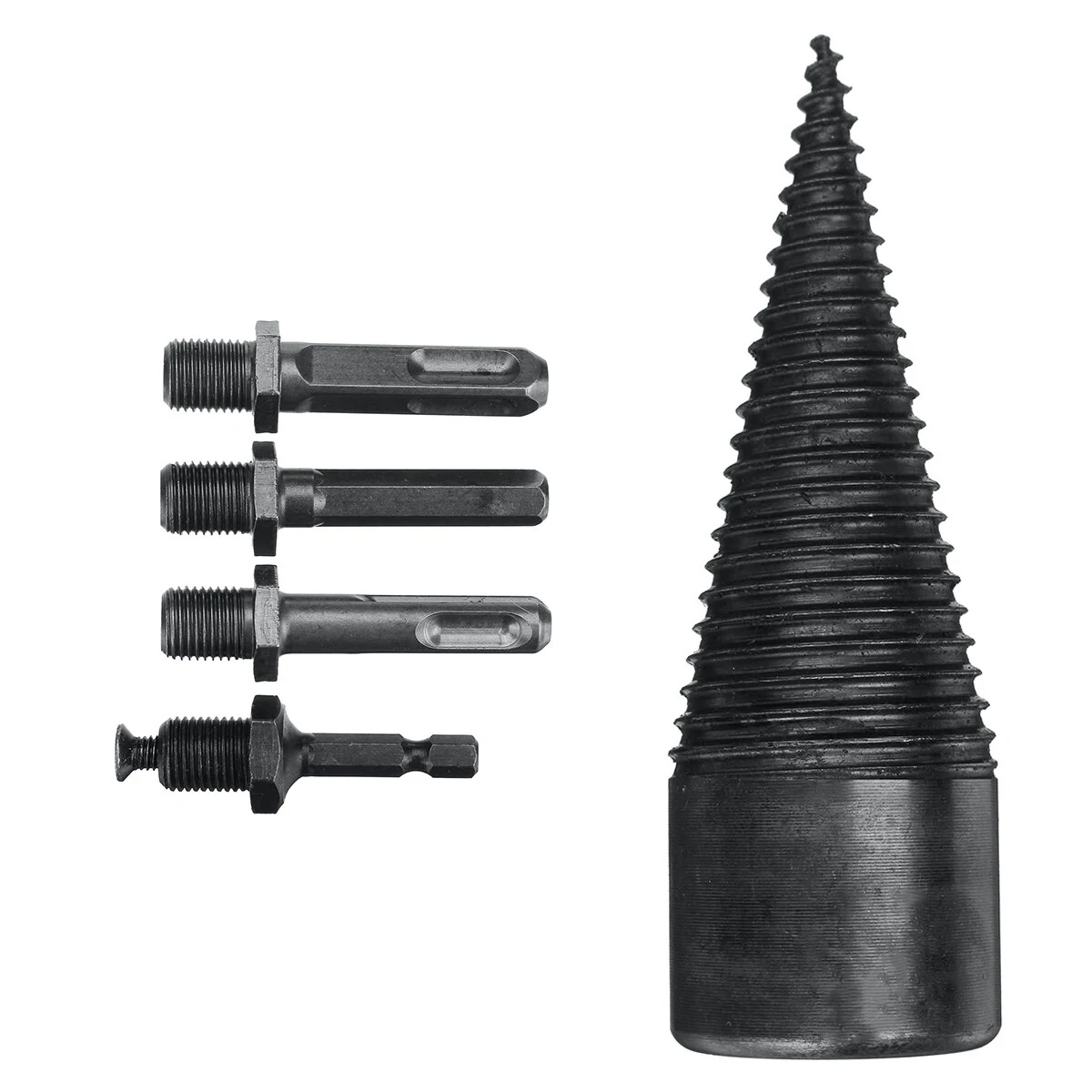 Firewood Splitter Drill Bit - Hex Shank Wood Splitting Cone Reamer | Router Bit