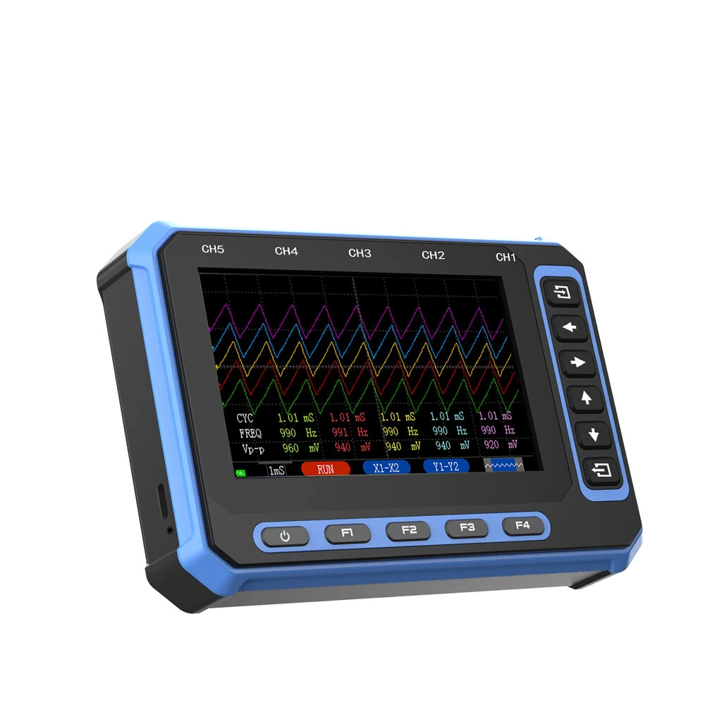 AV TOOLTOP OS-5C Portable Oscilloscope | 5-Channel, 1MHz Bandwidth, 3MHz Sample Rate | USB-C & WiFi