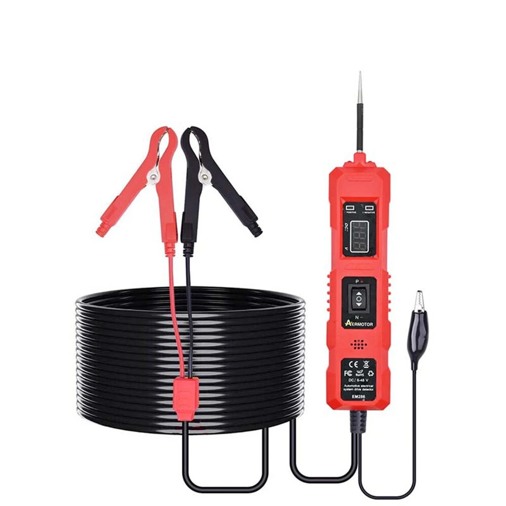 Automotive Circuit Tester 12V/24V DC | 7-36V 4.5M Wire | Short Circuit Protection