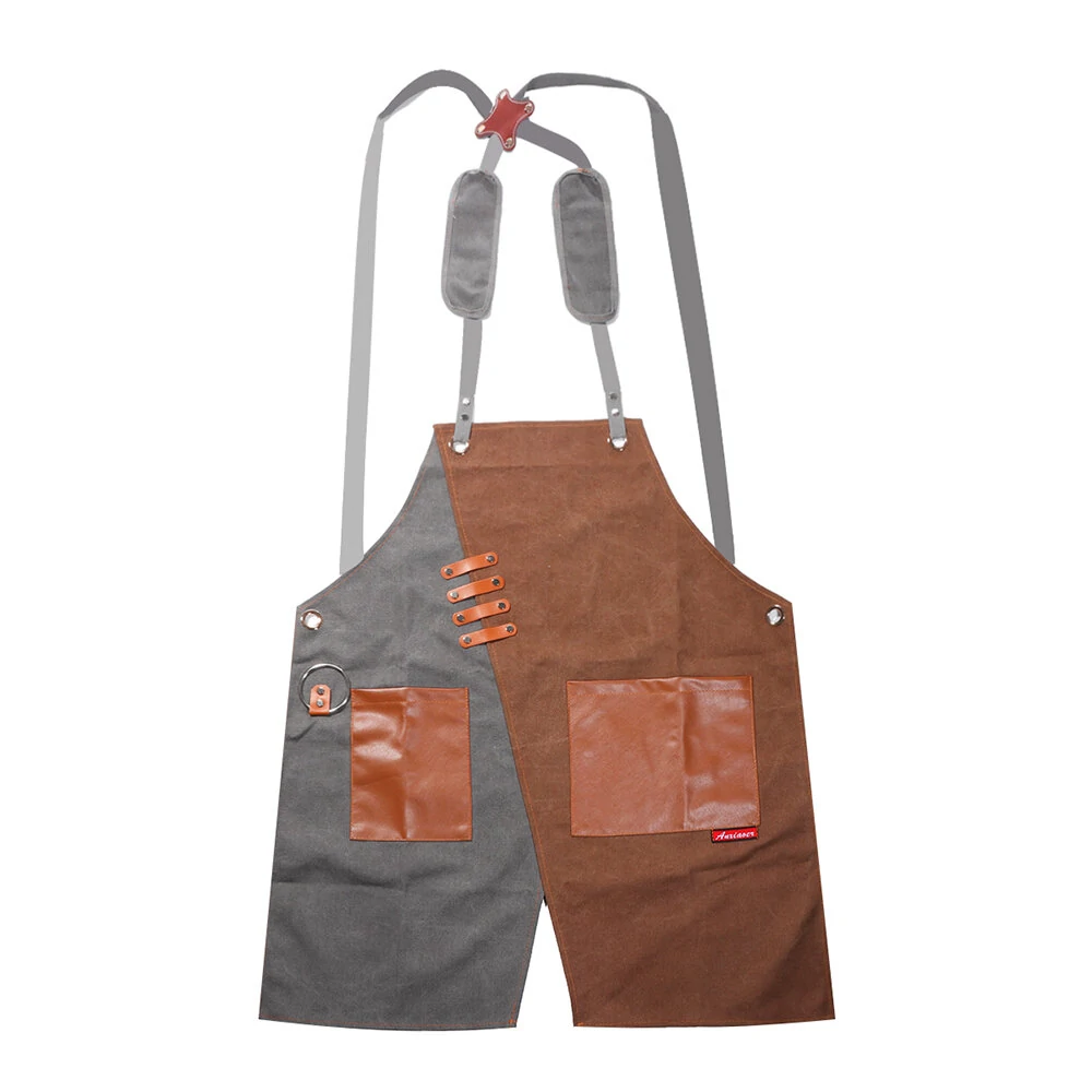 Korean Style Denim Apron - Custom Logo Waist Apron for Barber Cafe Shop Waiter