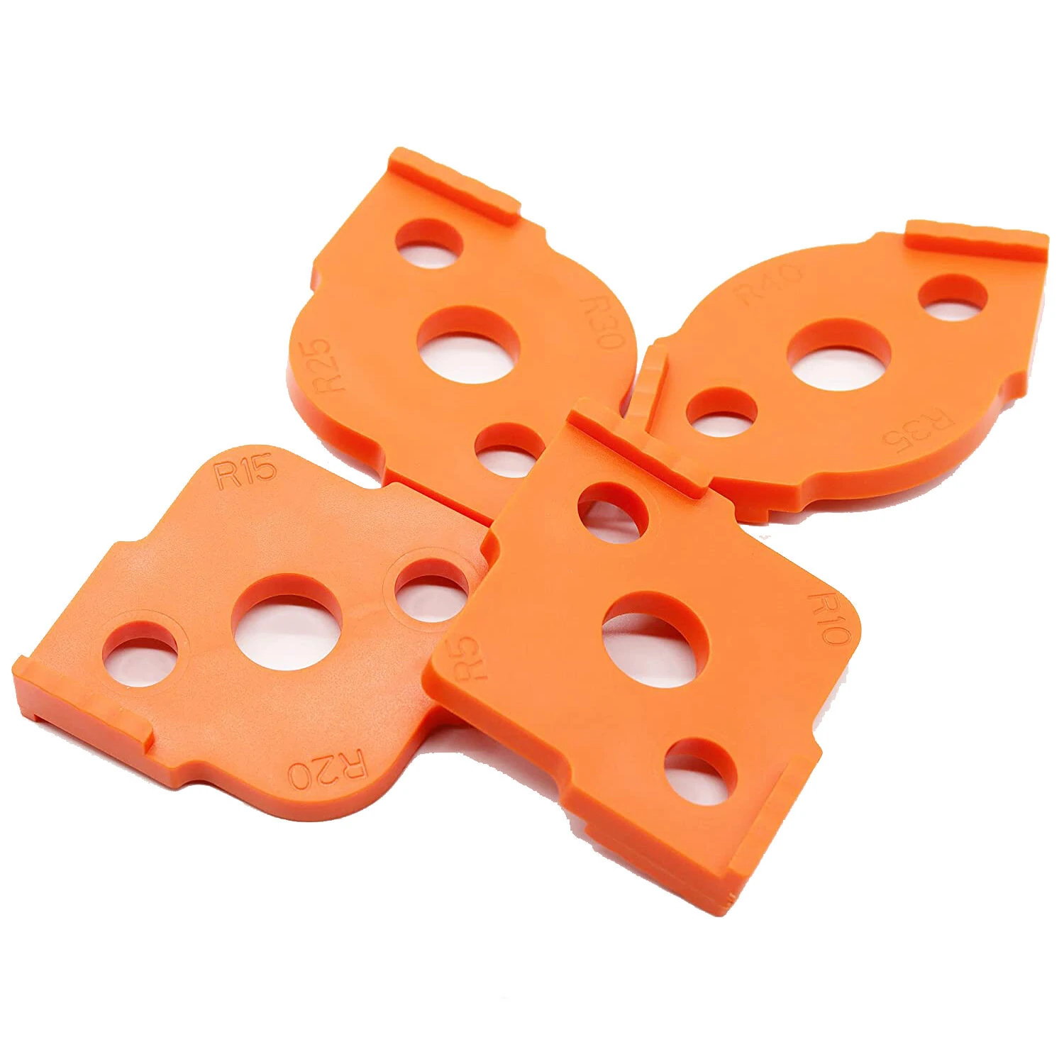 4pcs Woodworking Router Corner Jig | R Angle Template for Curved Milling - High Hardness ABS Tool