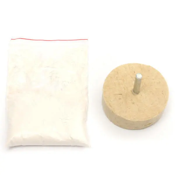 Felt Polishing Wheel & Cerium Oxide Powder - Glass Polishing Kit