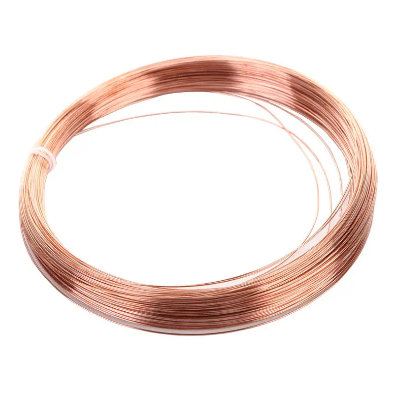 5Pcs 0.4mm T2 Red Copper Wire | 99.90% Pure Bare Wire for Crafting