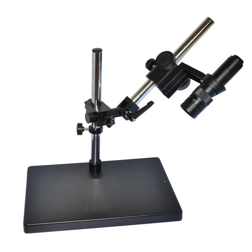 HAYEAR Dual-Arm Boom Stand | 50mm Ring Holder | Heavy Duty Metal Table Stand for Microscopes