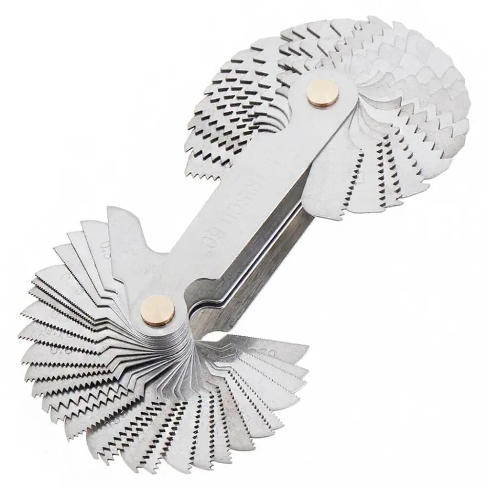 58PCS Metric & Imperial Screw Thread Pitch Gauge | Stainless Steel Precision Tool