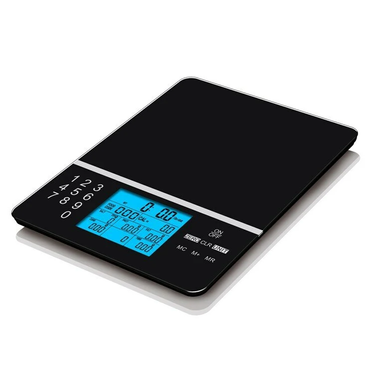 Portable Kitchen Scale 50kg | LCD Touch Screen & Backlight | Digital Weighing Scale