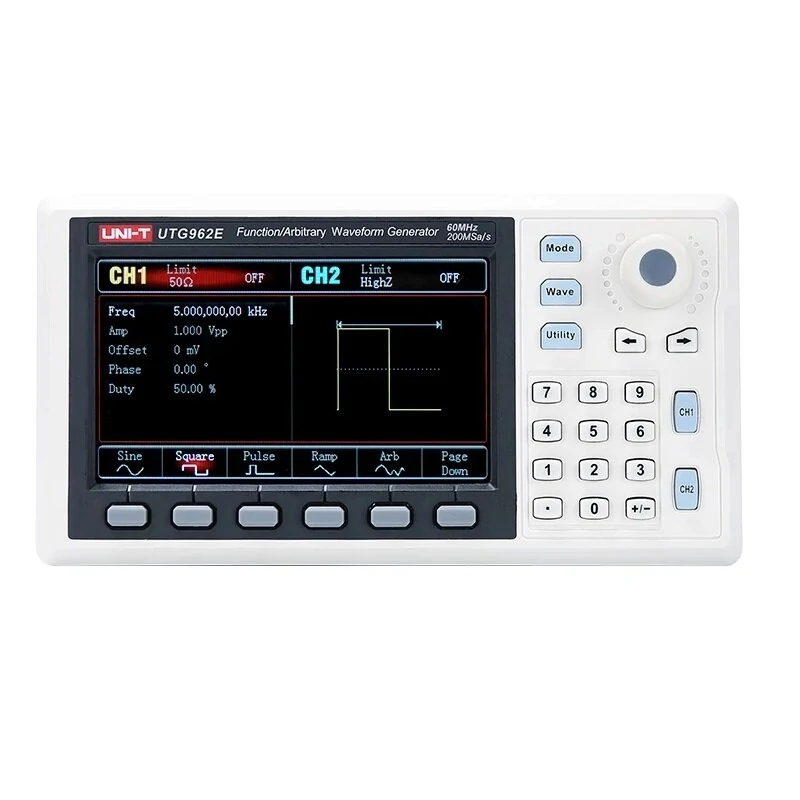 UNI-T UTG962E Arbitrary Waveform Generator | 60MHz Dual Channel 200MS/s