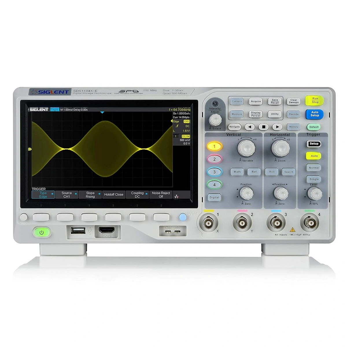 Siglent SDS1104X-E Oscilloscope - 100MHz 4 Channel | Large Display & WiFi