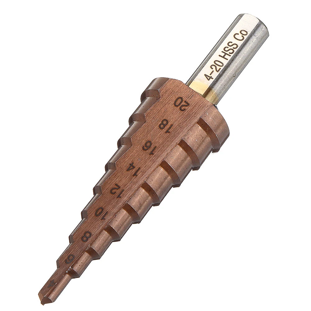 M35 Cobalt Step Drill Bit | 4-12mm, 4-20mm, 4-32mm Sizes | For Stainless Steel