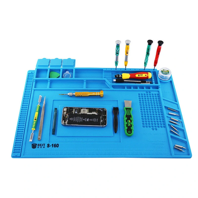 BEST S160 Magnetic BGA Soldering Station - Heat Insulation Silicone Pad Desk Mat