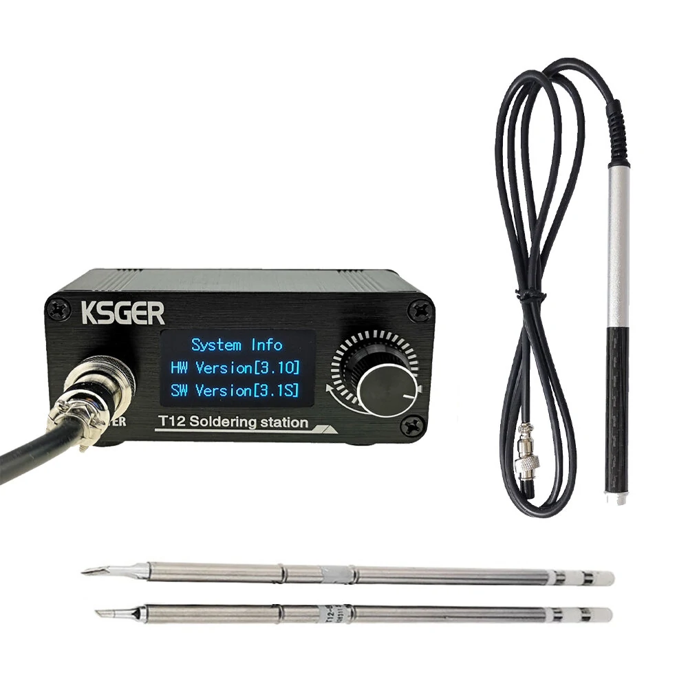 KSGER STM32 V3.1S T12 Soldering Station | OLED Display & Auto-Sleep | DIY Aluminum Handle