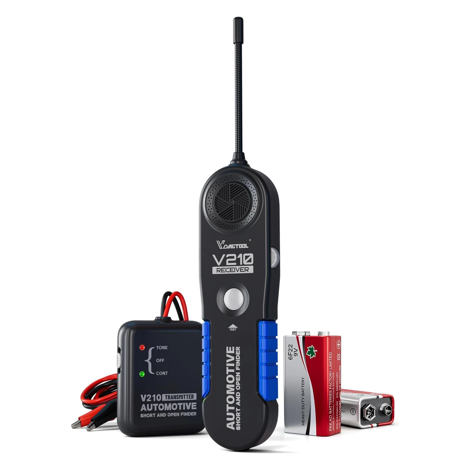 VDIAGTOOL V210 Automotive Circuit Tester - 6-42V Wire Tracker with Adjustable Sensitivity