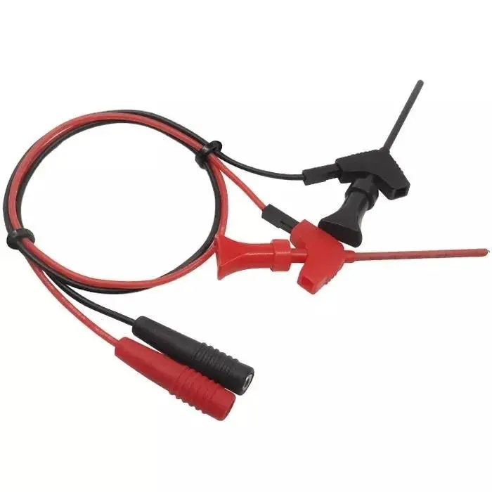 5 Pairs P1511B Banana Plug to Test Clip Probe Kit - 2mm Female for Multimeter