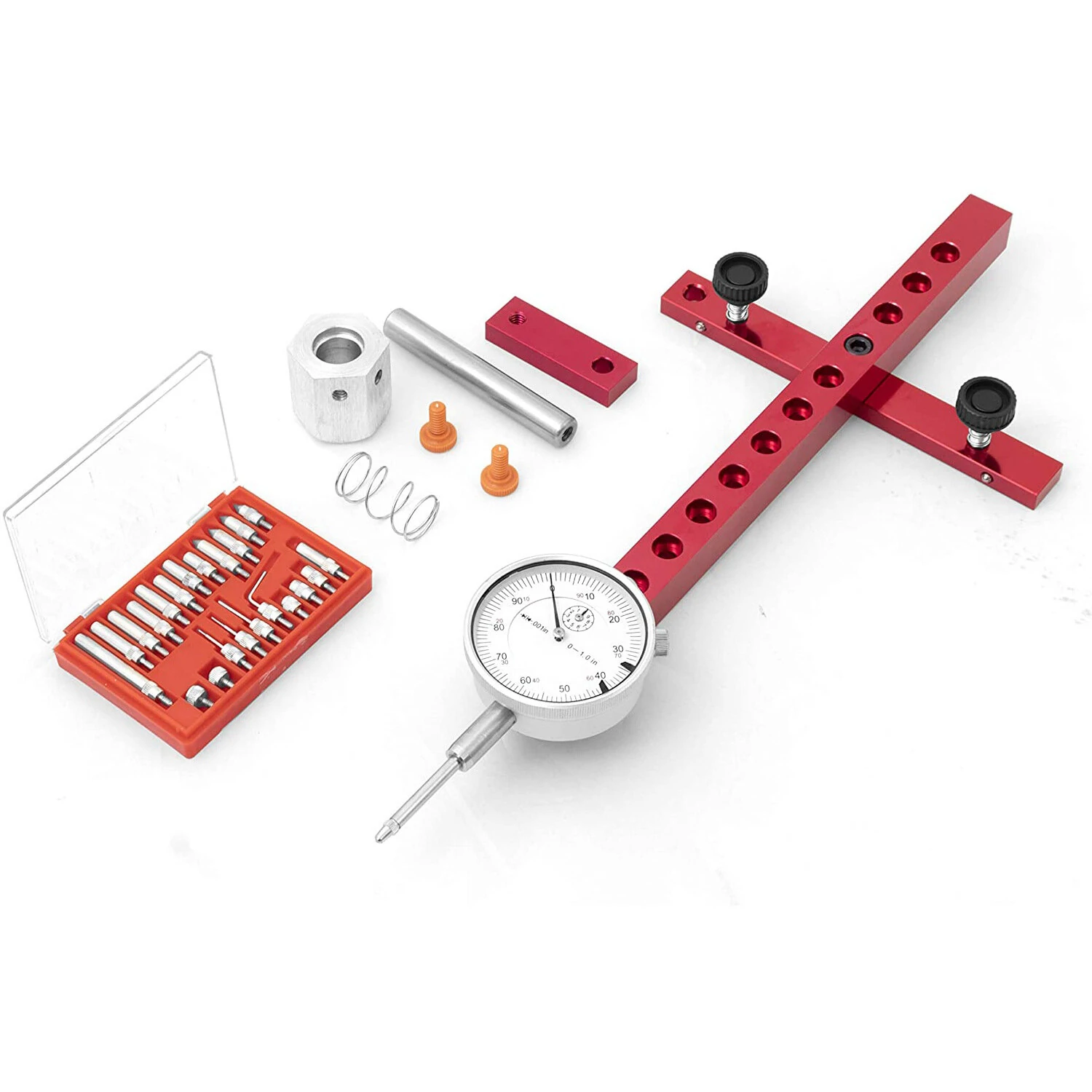 A-Line It Basic Kit - Table Saw Alignment Tool with 22 Dial Indicator Tips