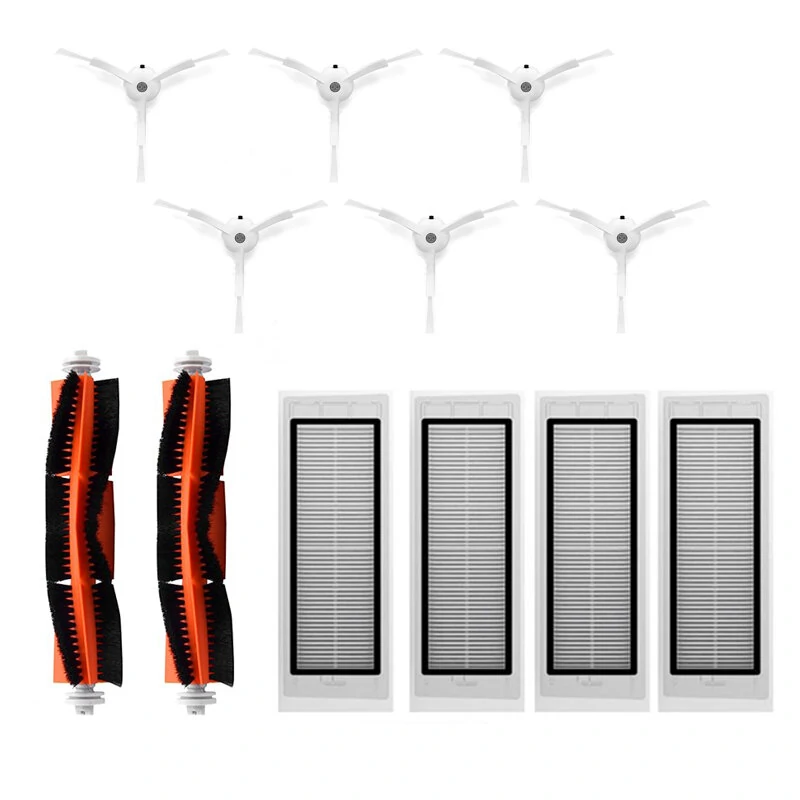 Xiaomi Mi Robot Vacuum S50 Replacement Kit - 4 HEPA Filters & 8 Brushes