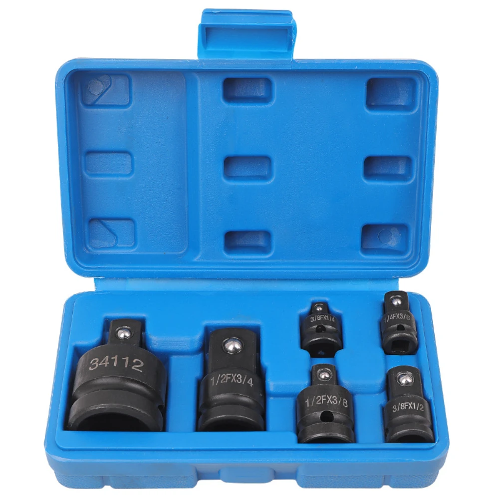 Hi-Spec 6Pc Socket Wrench Set - 1/4 1/2 3/8 3/4 Impact Adapter | Ratchet Driver