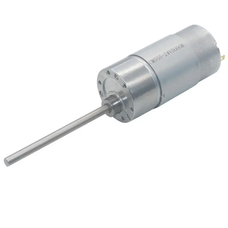 37GB555 12V/24V Gear Motor - 130RPM Micro Gear Reduction Motor | 75.5mm Extended Shaft