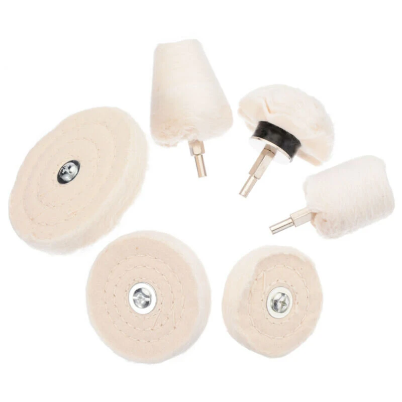 6pcs Buffing Pad Polishing Wheel Kit for Drill - Buffer Polishing Mop Pads